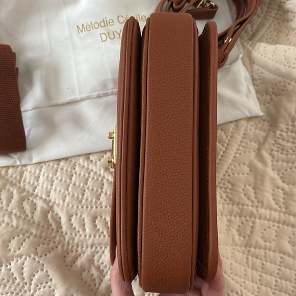 Dress up your purse/DUYP BROWN TOGO LEATHER - "LE PETIT PARIS15" CROSSBODY BAG - Picture 6 of 13